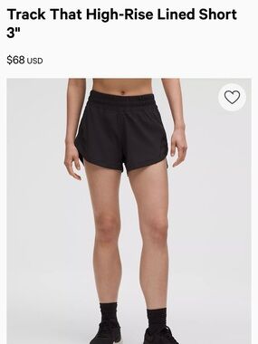 Track That High-Rise Lined Short 3" - Black size 6